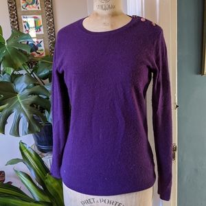 100% cashmere sweater, small purple